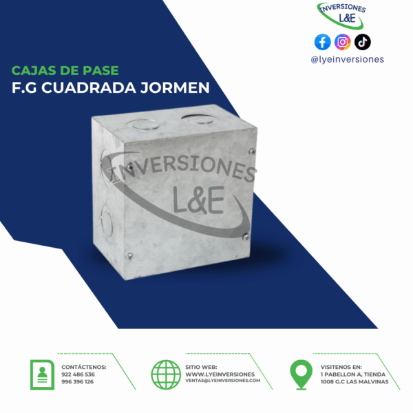 CAJAS DE PASE F.G CUADRADA JORMEN
