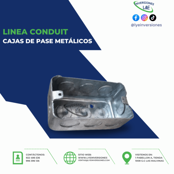 CAJAS DE PASE METÁLICOS