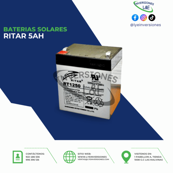 BATERIAS RITAR 5AH