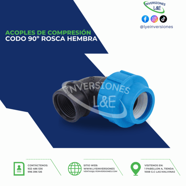 CODO 90° ROSCA HEMBRA