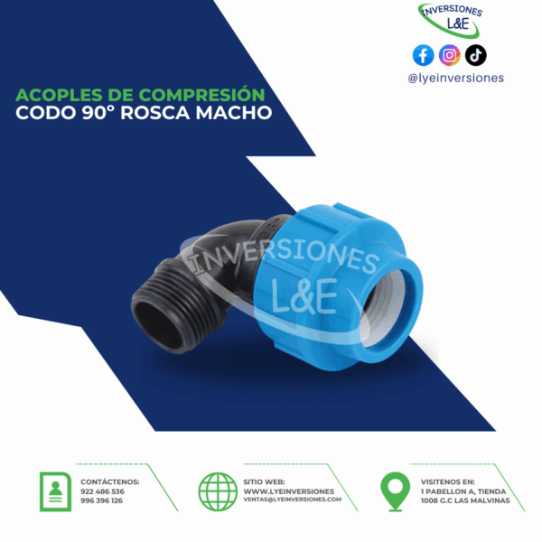 CODO 90° ROSCA MACHO