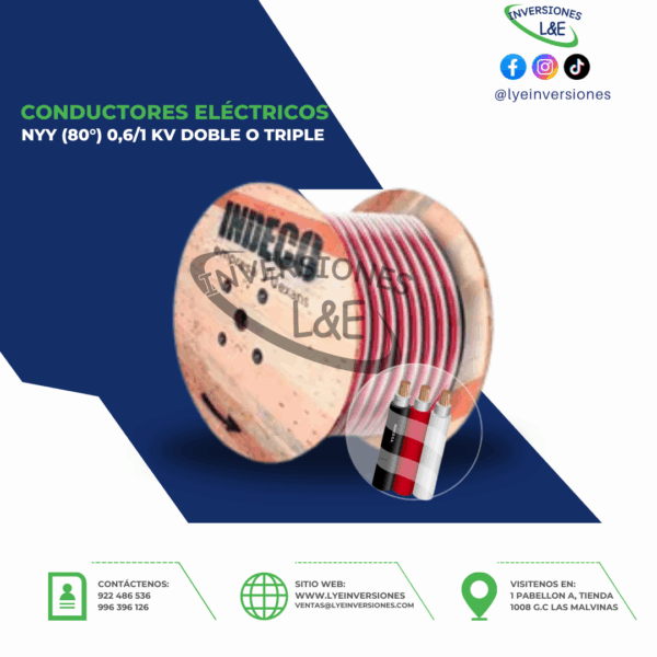 NYY (80°) 0,6/1 KV DOBLE O TRIPLE