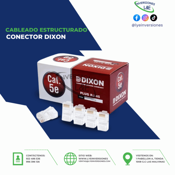 CONECTOR DIXON CAT 5E
