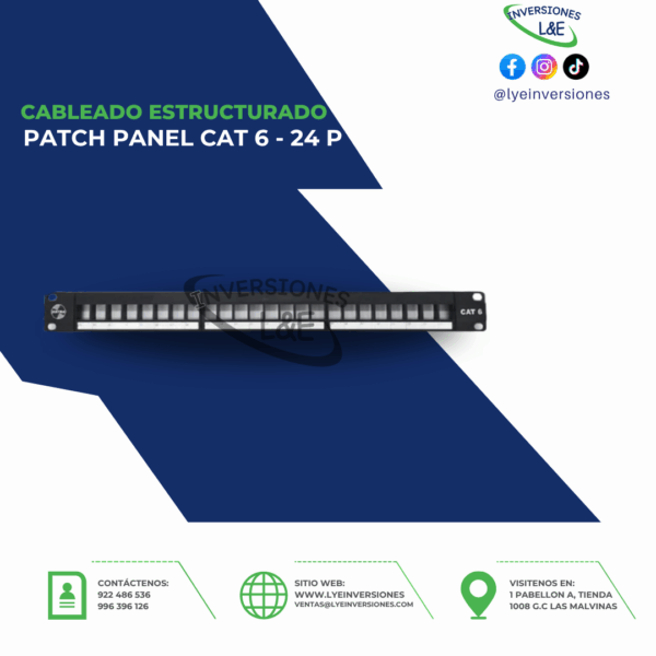 PATCH PANEL SATRA CAT 6 - 24 P