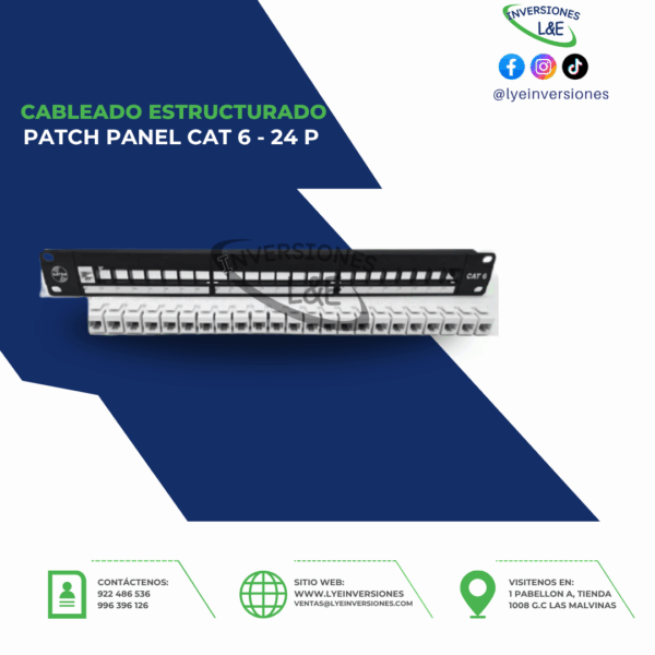 PATCH PANEL SATRA CAT 6 - 24 P Carg