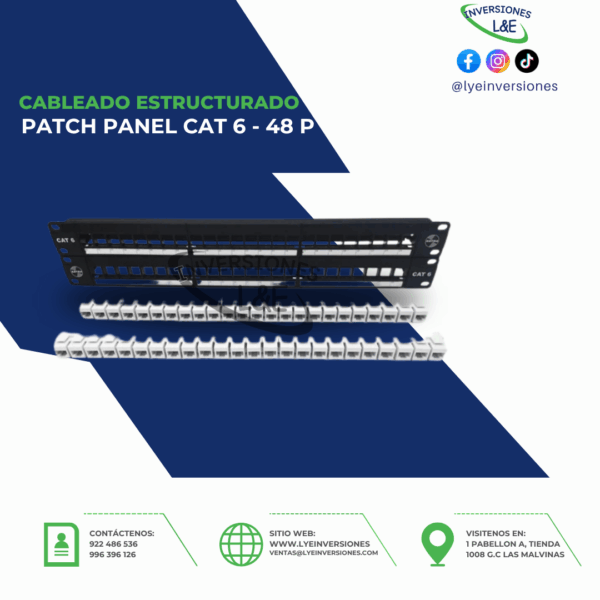 PATCH PANEL SATRA CAT 6 - 48 P - Imagen 2