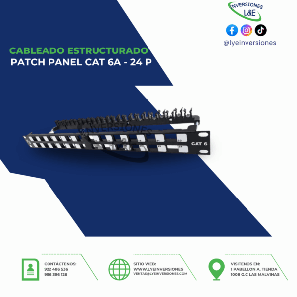 PATCH PANEL SATRA CAT 6A 24 P