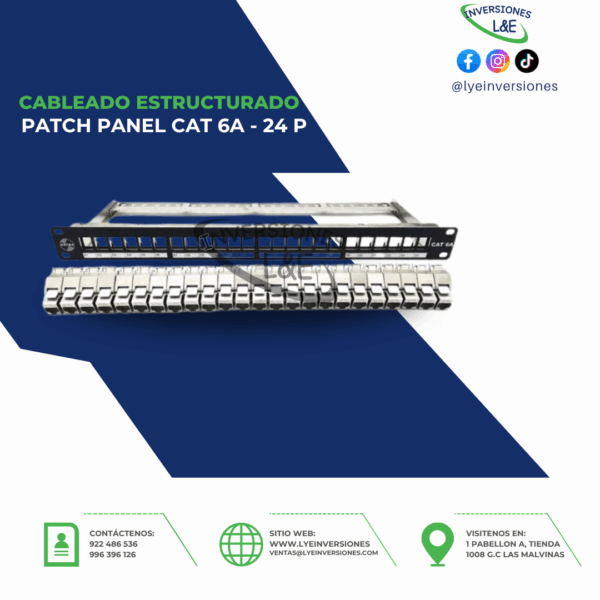 PATCH PANEL SATRA CAT 6A - 24 P BLINDADO