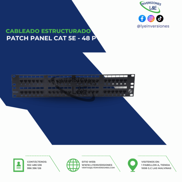 PATCH PANEL SATRA CAT 5E - 48 P