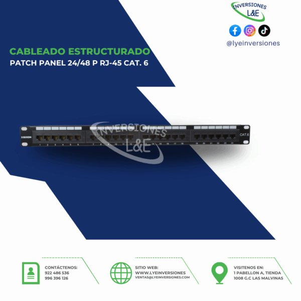 PATCH PANEL DIXON 24/48 P RJ-45 CAT. 6