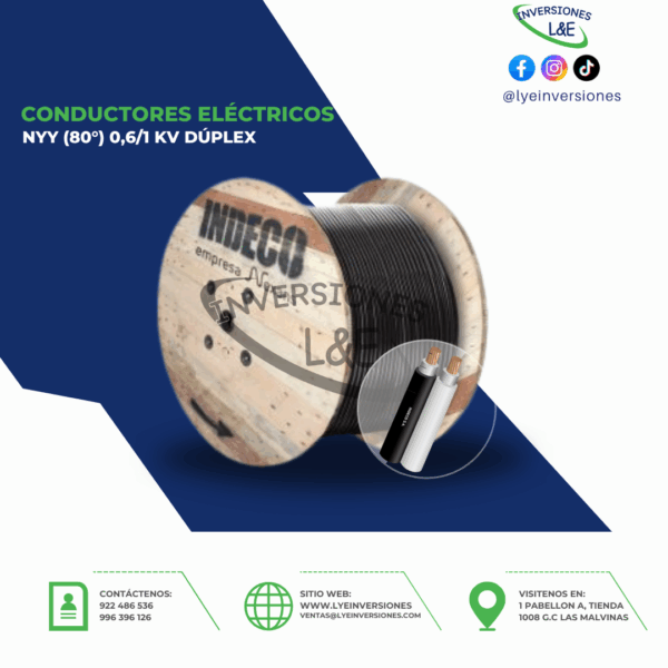 NYY (80°) 0,6/1 KV DÚPLEX