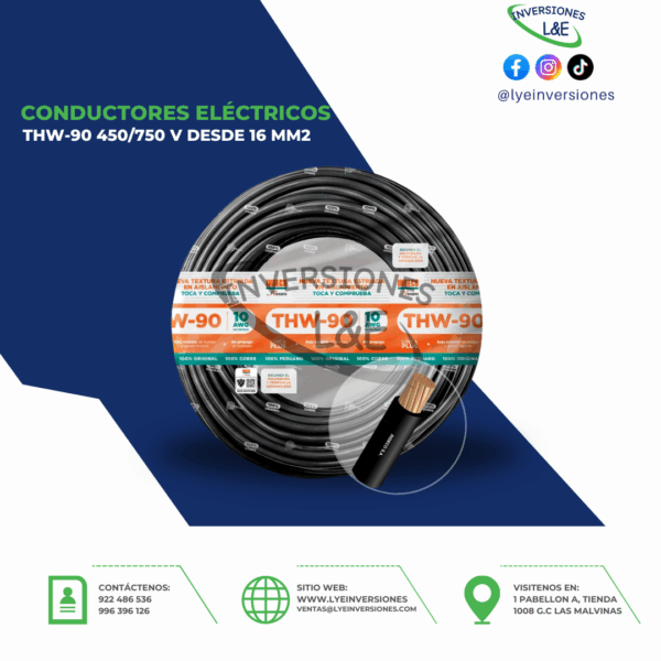 THW-90 450/750 V desde 16 mm2