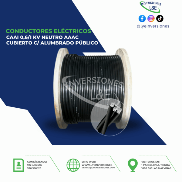 CAAI 0,6/1 kV Neutro AAAC Cubierto c/ Alumbrado Público