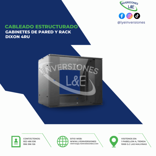 GABINETES DE PARED Y RACK DIXON 4RU