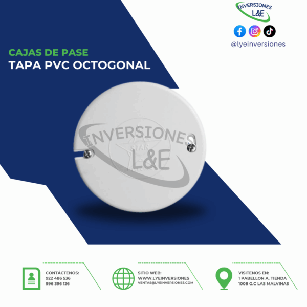 TAPA PVC OCTOGONAL