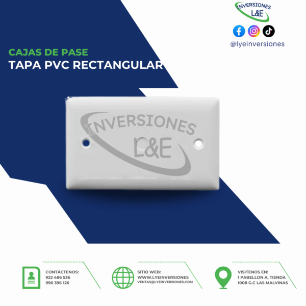 TAPAS PVC RECTANGULAR