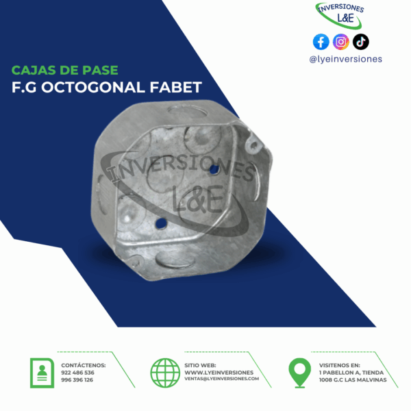 CAJAS DE PASE F.G OCTOGONAL FABET