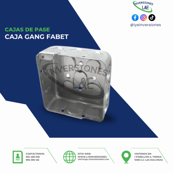 CAJA DE PASE GANG FABET