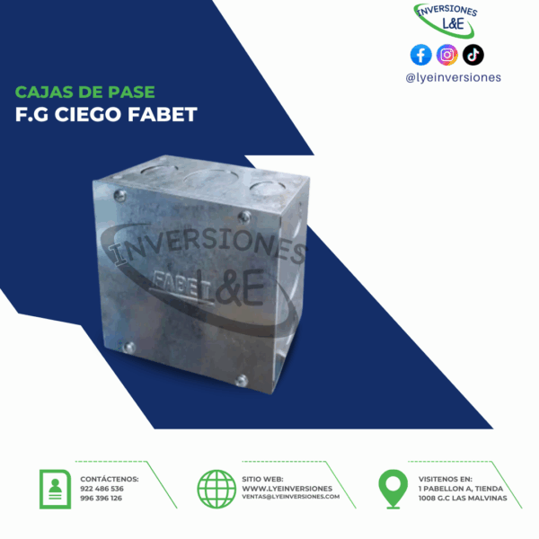 CAJAS DE PASE F.G CIEGO FABET