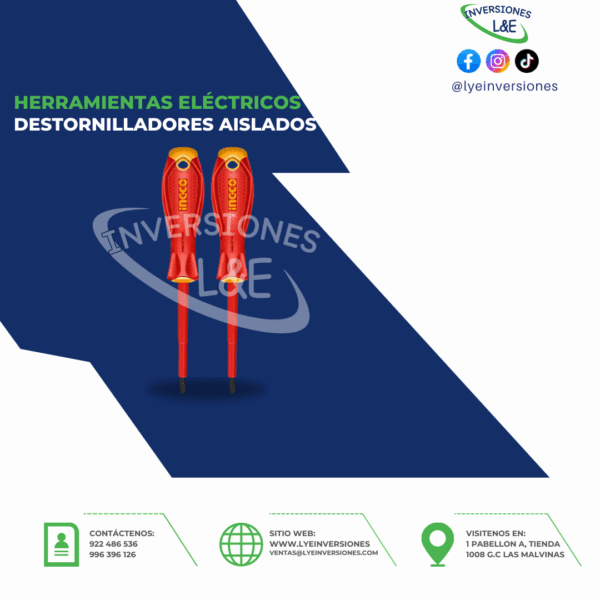 DESTORNILLADORES AISLADOS PLANO INGCO