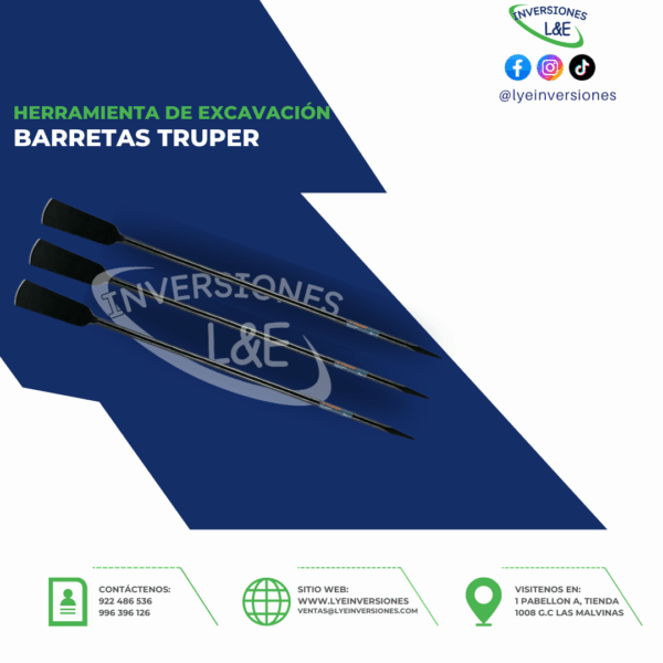 BARRETAS CAVADORA TRUPER 1 1/8″ X 150 cm