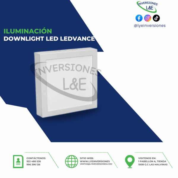 DOWNLIGHT LED CUADRADA LEDVANCE