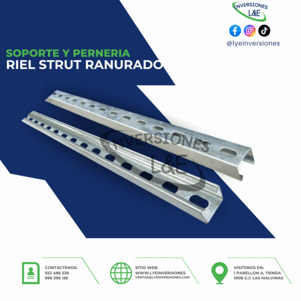 RIEL STRUT RANURADO