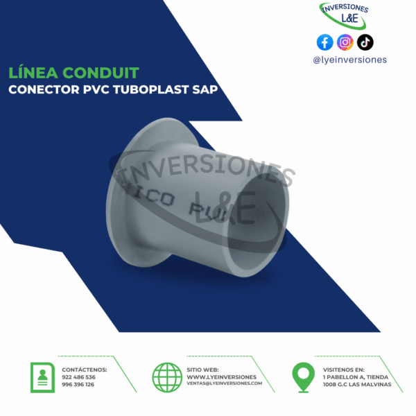 CONECTOR PVC TUBOPLAST SAP