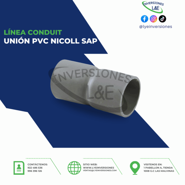UNIÓN PVC NICOLL SAP