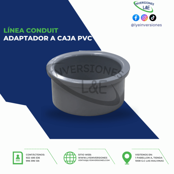 ADAPTADOR A CAJA PVC 1″