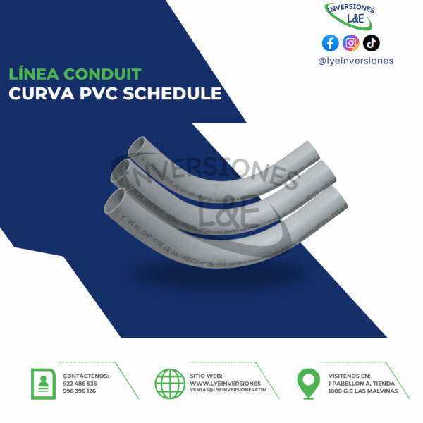 CURVA PVC SCHEDULE 1-1/2″