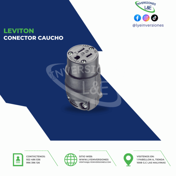CONECTOR CAUCHO LEVITON
