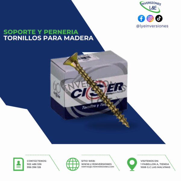 TORNILLO PARA MADERA CISER