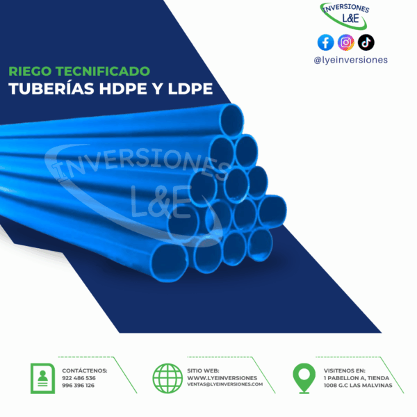 TUBERÍAS HDPE Y LDPE AZUL