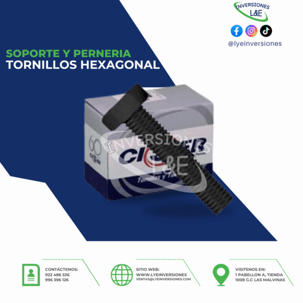 TORNILLO HEXAGONAL NEGRO CISER