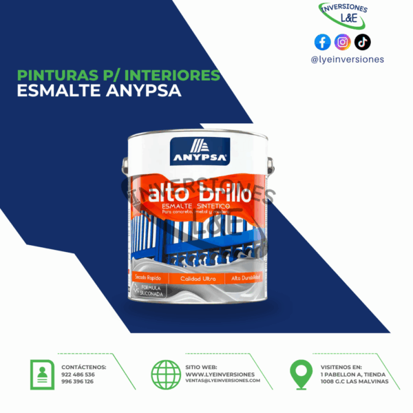 ESMALTE SINTÉTICO ALTO BRILLO ANYPSA