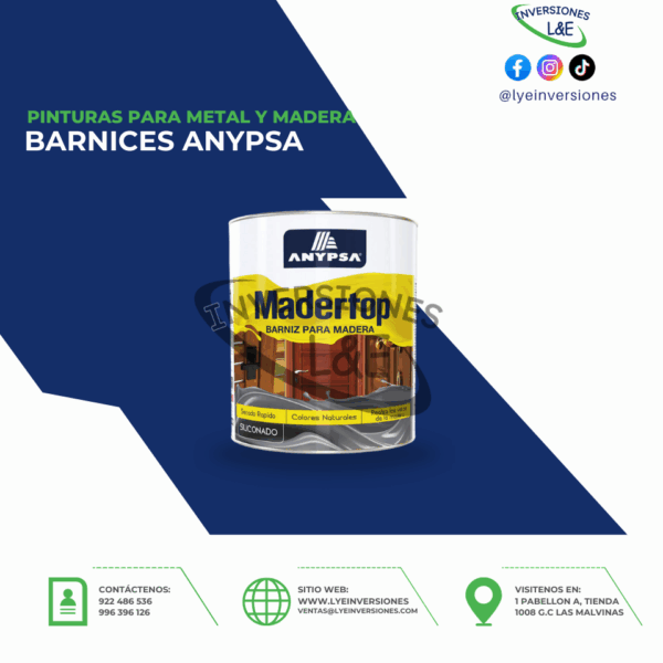 BARNIZ PARA MADERA MADERTOP ANYPSA