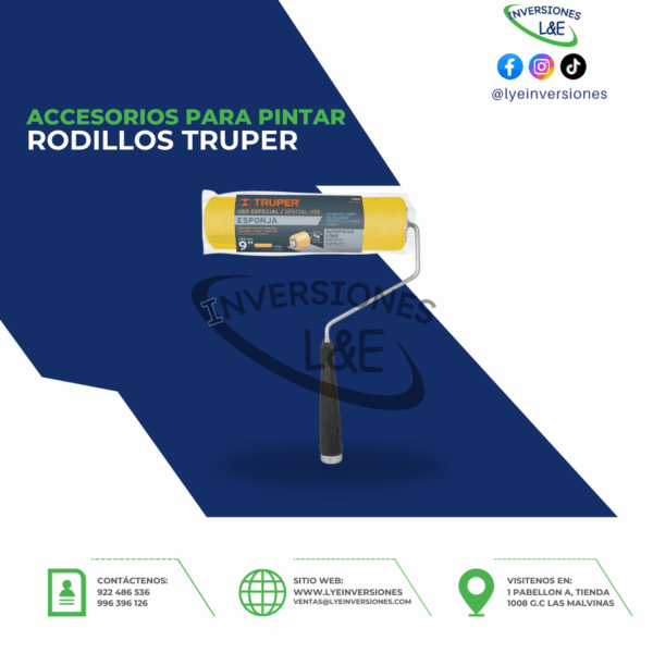 RODILLO ESPONJA TRUPER  9″ x 3/8″