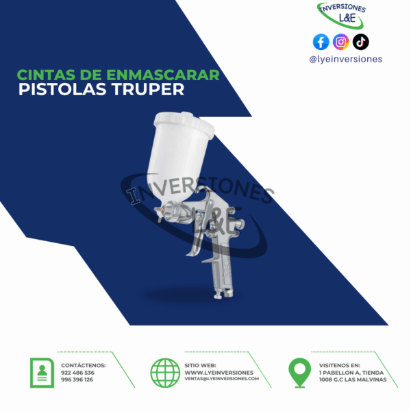 PISTOLA PARA PINTAR CON VASO PLÁSTICO TRUPER