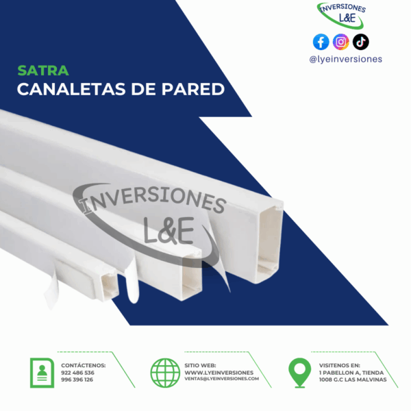 CANALETAS DE PARED C/ADHESIVO SATRA
